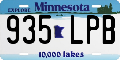 MN license plate 935LPB