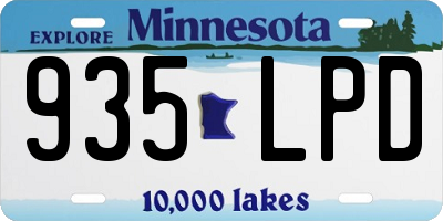 MN license plate 935LPD