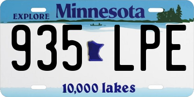 MN license plate 935LPE