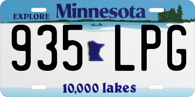 MN license plate 935LPG