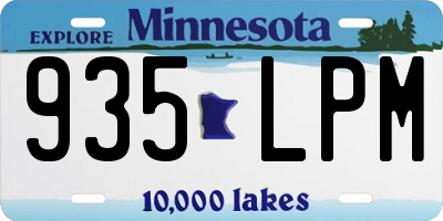 MN license plate 935LPM