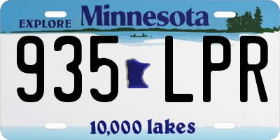 MN license plate 935LPR