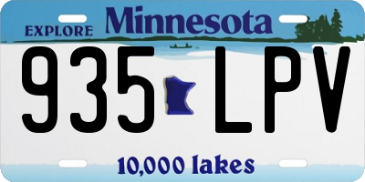 MN license plate 935LPV