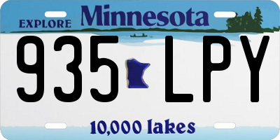 MN license plate 935LPY