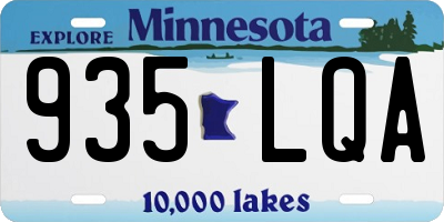 MN license plate 935LQA