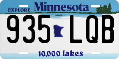 MN license plate 935LQB