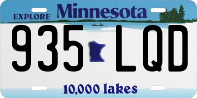 MN license plate 935LQD
