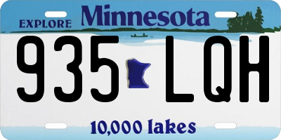 MN license plate 935LQH