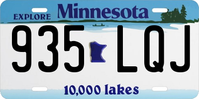 MN license plate 935LQJ