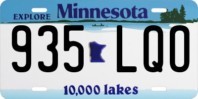 MN license plate 935LQO