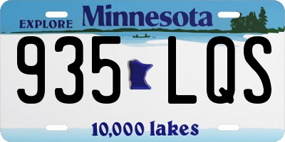 MN license plate 935LQS