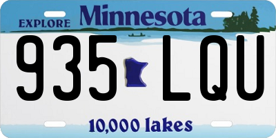 MN license plate 935LQU