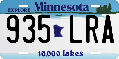 MN license plate 935LRA