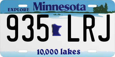 MN license plate 935LRJ