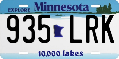 MN license plate 935LRK