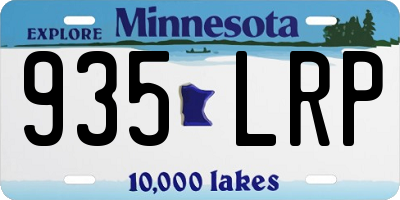 MN license plate 935LRP