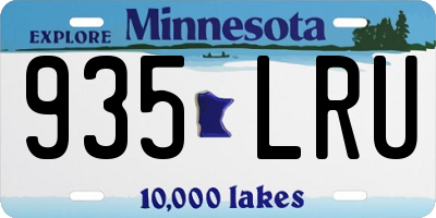 MN license plate 935LRU