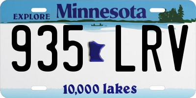 MN license plate 935LRV