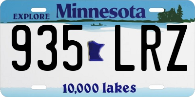 MN license plate 935LRZ