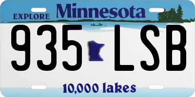 MN license plate 935LSB
