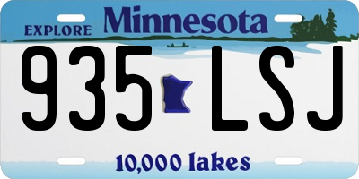 MN license plate 935LSJ