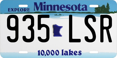 MN license plate 935LSR