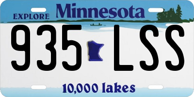 MN license plate 935LSS