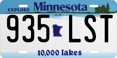 MN license plate 935LST