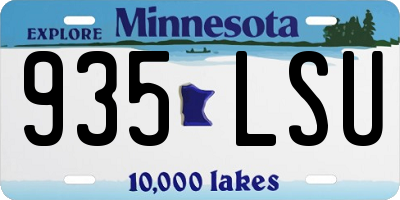 MN license plate 935LSU