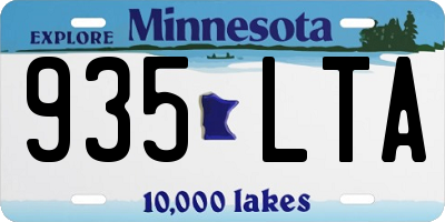 MN license plate 935LTA