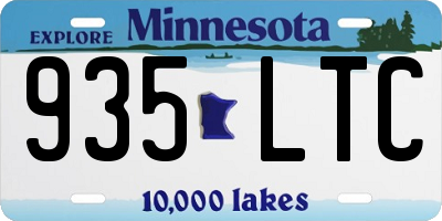 MN license plate 935LTC