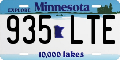 MN license plate 935LTE