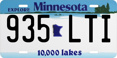 MN license plate 935LTI