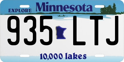 MN license plate 935LTJ