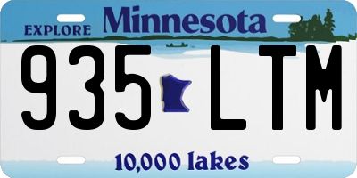 MN license plate 935LTM