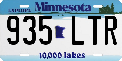 MN license plate 935LTR