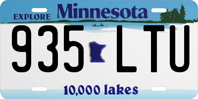 MN license plate 935LTU