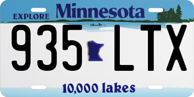 MN license plate 935LTX