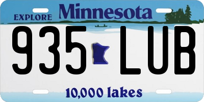 MN license plate 935LUB