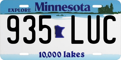 MN license plate 935LUC