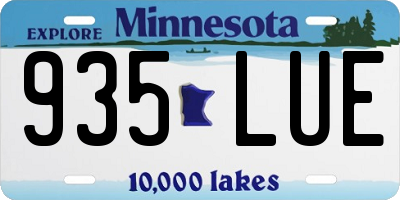 MN license plate 935LUE