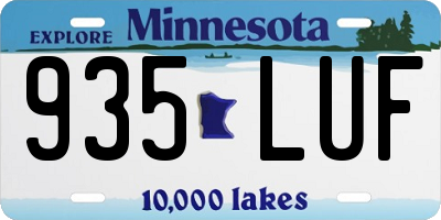 MN license plate 935LUF