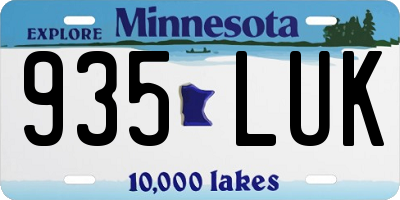 MN license plate 935LUK
