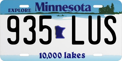 MN license plate 935LUS