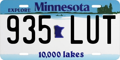 MN license plate 935LUT