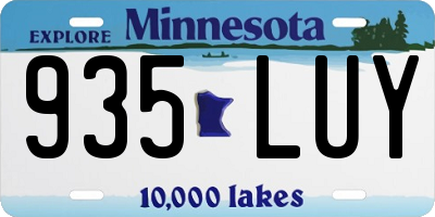 MN license plate 935LUY