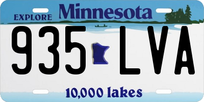 MN license plate 935LVA