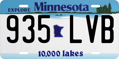 MN license plate 935LVB
