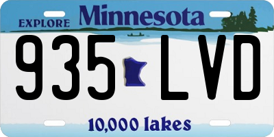 MN license plate 935LVD