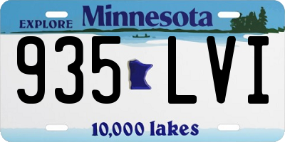 MN license plate 935LVI